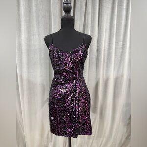 Parker Purple Sequin Mini Dress